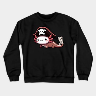 pirate captain axolotl Crewneck Sweatshirt